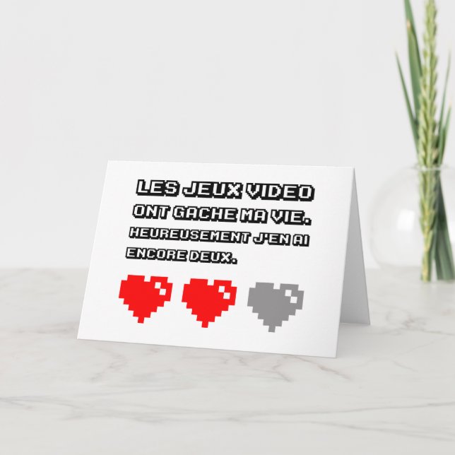 Tarjeta Les jeux vidéo ont gâché mamáes vie (Anverso)