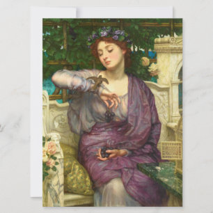Tarjeta Lesbia y su resplandor (por Edward John Poynter)