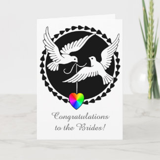 Tarjeta lesbiana del corazón del orgullo de la