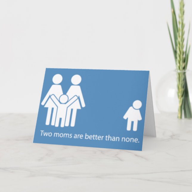 Tarjeta lesbiana del día de madre de LGBT (Anverso)