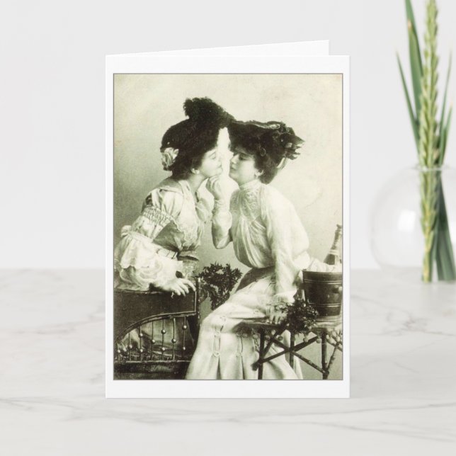 Tarjeta lesbiana del el día de San Valentín del (Anverso)