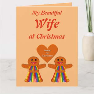 Tarjeta Lesbianas Navidades Gingerbread Personalizado Espo