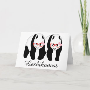 Tarjeta LESBIHONEST pandas