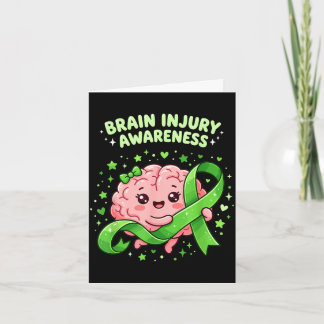 Tarjeta Lesión cerebral conciencia cinta verde linda menta