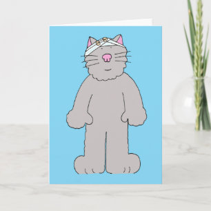 Tarjeta Lesiones en la cabeza se recuperan pronto gato Per