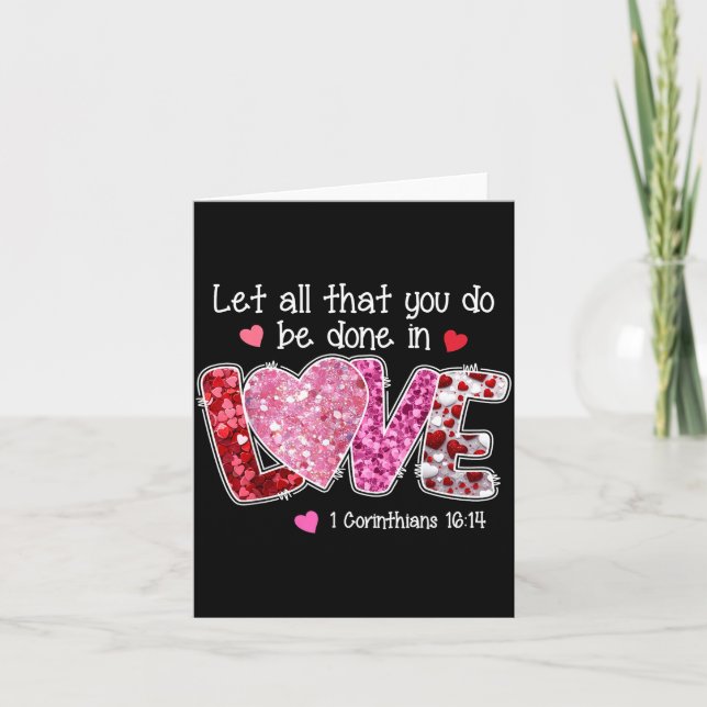 Tarjeta Let All That You Do Be Done In Love, Christian Val (Anverso)