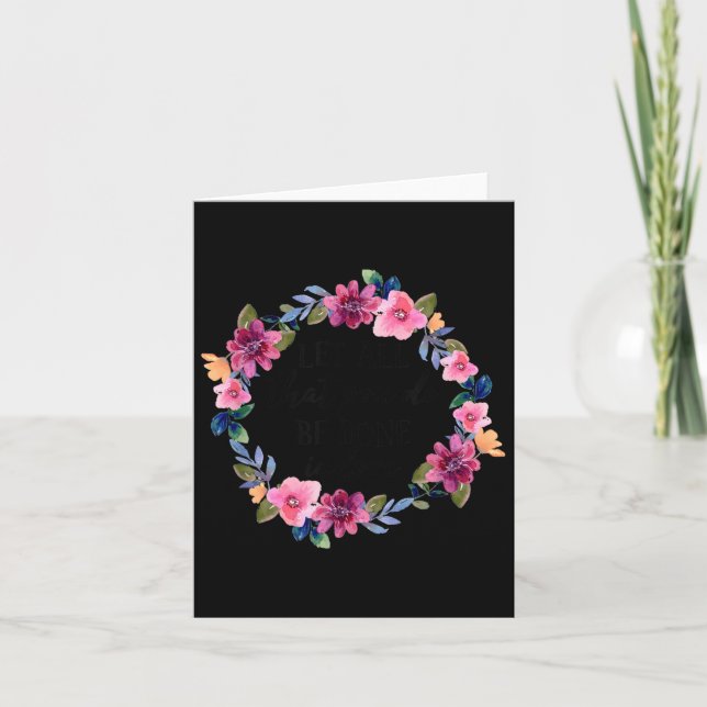 Tarjeta Let All That You Do Be Done In Love Motivational Q (Anverso)