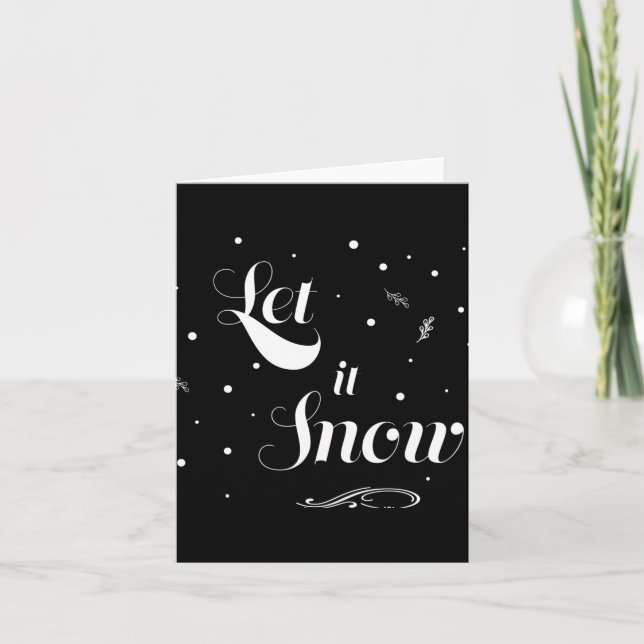 Tarjeta Let It Snow Christmas Holiday Cool Toddler T Shirt (Anverso)