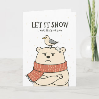 Tarjeta Let It Snow… - Funny Polar Bear Christmas Card