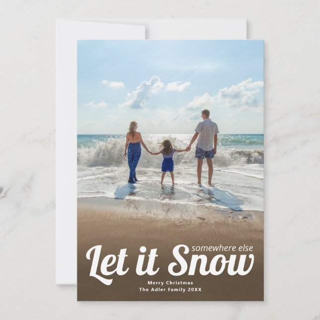 Tarjeta Let it Snow Photo Navidades  (Anverso)