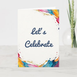 Tarjeta Let’s Celebrate Greeting Card 