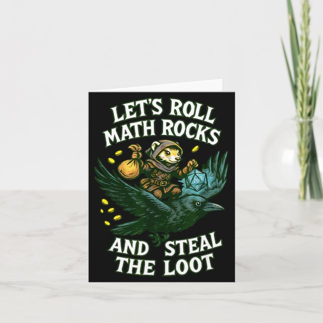 Tarjeta Let’s Roll Math Rocks And Steal The Loot Rogue Cro (Anverso)