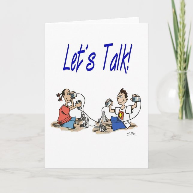 Tarjeta Let’s Talk greeting card (Anverso)