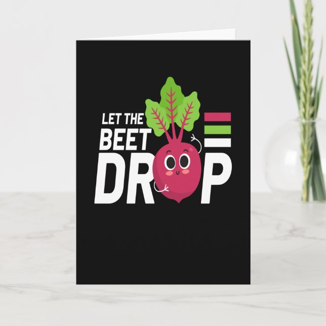 Tarjeta Let The Beet Drop Festival EDM Music DJ (Anverso)