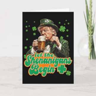 Tarjeta Let The Shenanigans Begin St Patrick's Day Shamroc