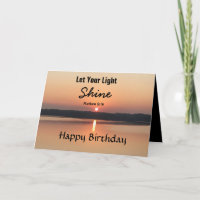 Let Your Light Shine Birthday Sunset Bible Quote