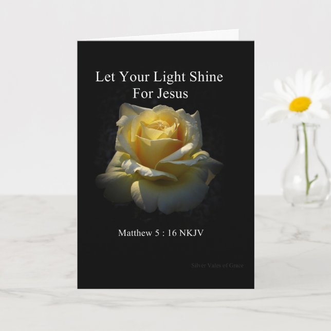 Tarjeta Let Your Light Shine Faith Card  (Planta pequeña)