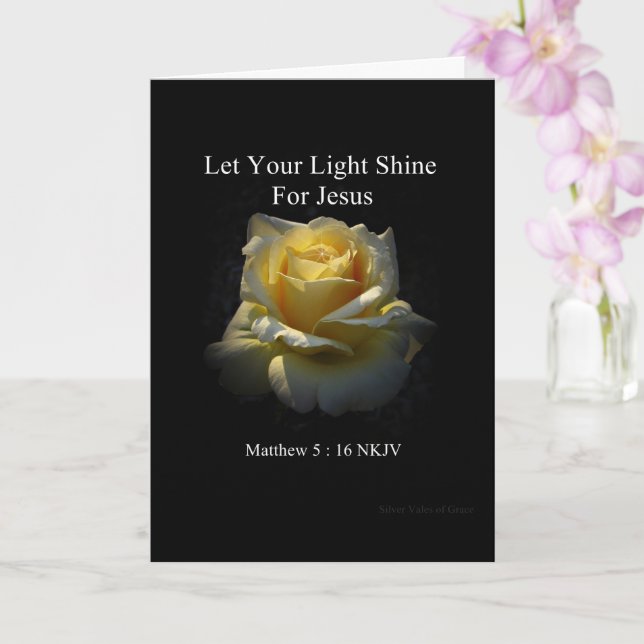 Tarjeta Let Your Light Shine Faith Card by Stan (Orquídea)