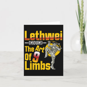 Tarjeta Lethwei (noun) El arte de los 9 limbos Birmania Bi