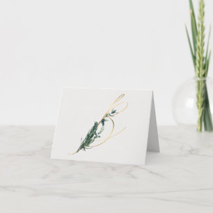 Tarjeta Letra B Monograma decorativo Notecard