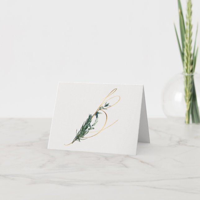 Tarjeta Letra B Monograma decorativo Notecard (Anverso)