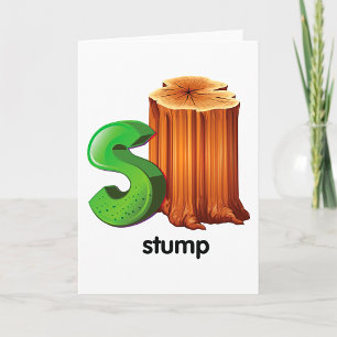 Tarjeta Letra de alfabeto stube S Arbol divertido Stube Ar