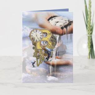 Tarjeta Letra de cumpleaños Steampunk B