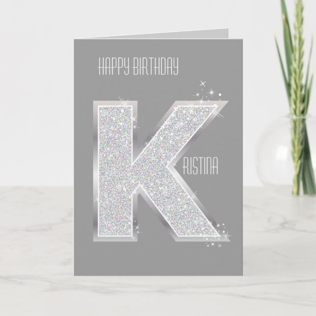 Tarjeta Letra de plata K (Anverso)