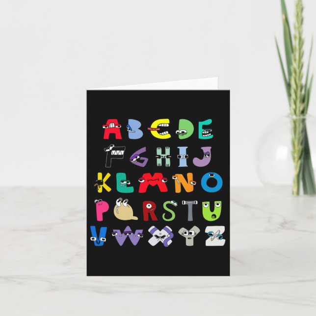 Tarjeta Letra de Villano Abc Aprendizaje Niños Coincidenci (Anverso)