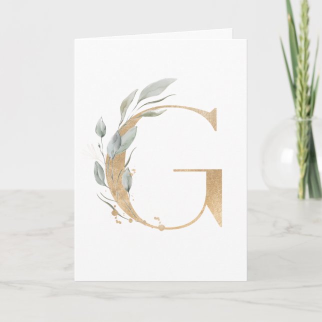 Tarjeta Letra G monograma (Anverso)