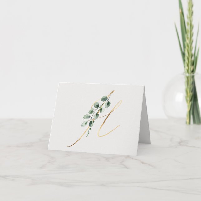 Tarjeta Letra H Monograma decorativo Notecard (Anverso)