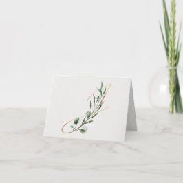 Tarjeta Letra J Monograma decorativo Notecard