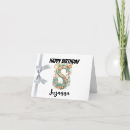 Tarjeta Letra monograma "S" Feliz Cumpleaños