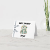 Letra monogramada "H" Cumpleaños feliz