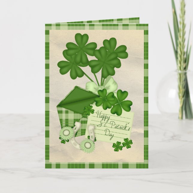 Tarjeta Letra shamrock (Anverso)