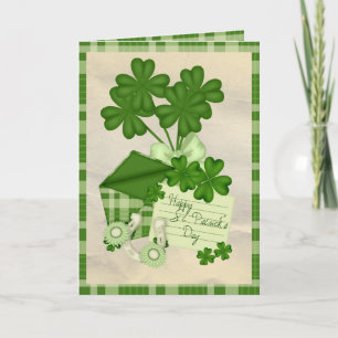Tarjeta Letra shamrock