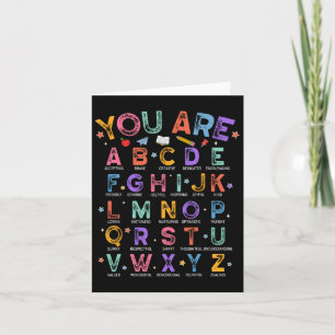 Tarjeta Letras Alfabeto Aprender Abcs Boy Chica Readi