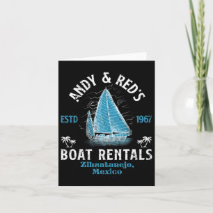 Tarjeta Letras de pesca de reparación de barcos de Andy y 