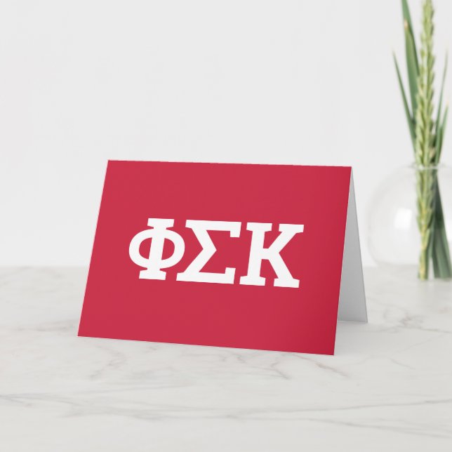 Tarjeta Letras de Phi Sigma Kappa (Anverso)