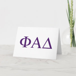 Tarjeta Letras griegas de Phi Alpha Delta