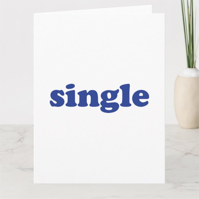Tarjeta letras "single" azules blancas (Anverso)