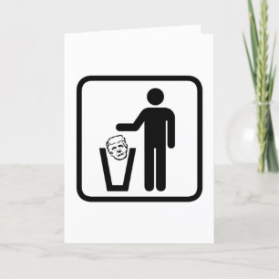 Tarjeta letrero de basuras