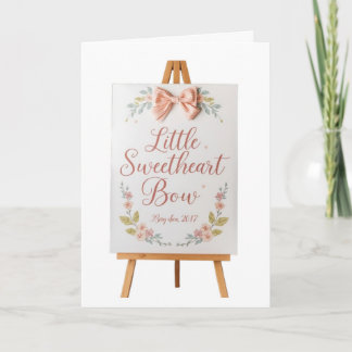 Tarjeta Letrero de Bienvenida Little Sweetheart para Baby