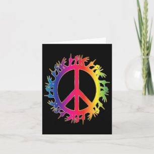 Tarjeta Letrero de lenguaje de señas de paz sorda de amor