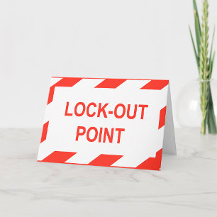 Tarjeta Letrero de seguridad de punto de bloqueo