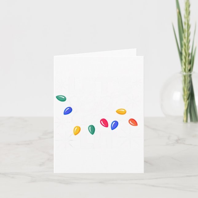 Tarjeta Let's Get Lit Christmas Lights  (Anverso)