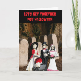 Tarjeta Let's get together for Halloween.