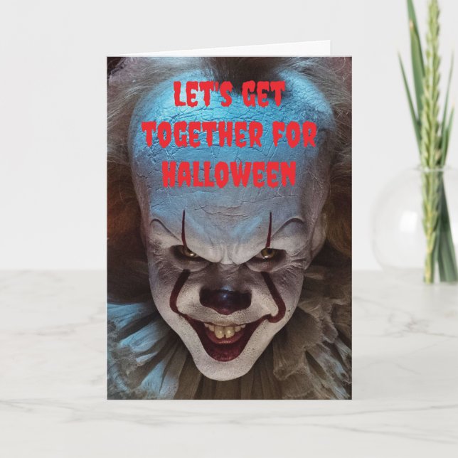 Tarjeta Let's get together for Halloween. (Anverso)