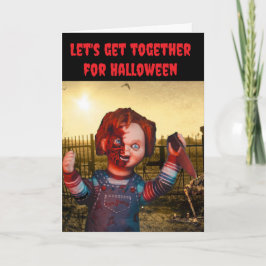 Tarjeta Let's get together for Halloween.