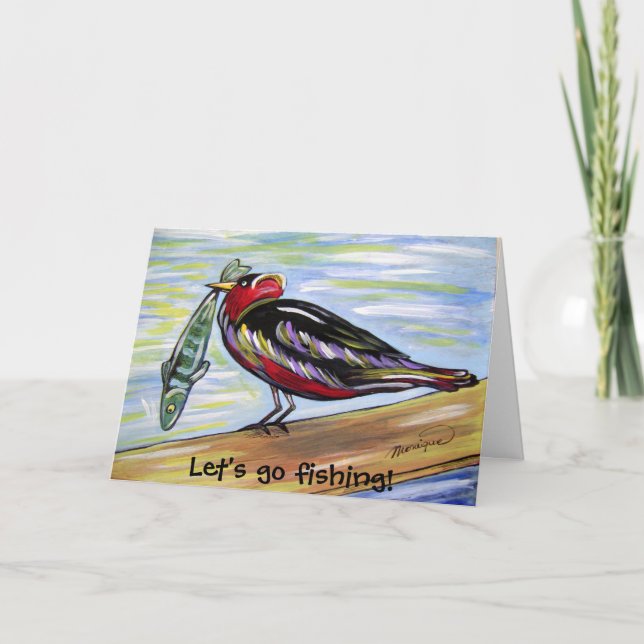 Tarjeta Let's go fishing! greeting card (Anverso)